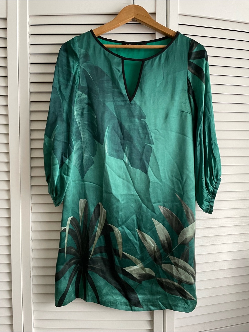 🌴 Vintage Zara 100% Pure Silk Tropical Tunic Blouse 🌴